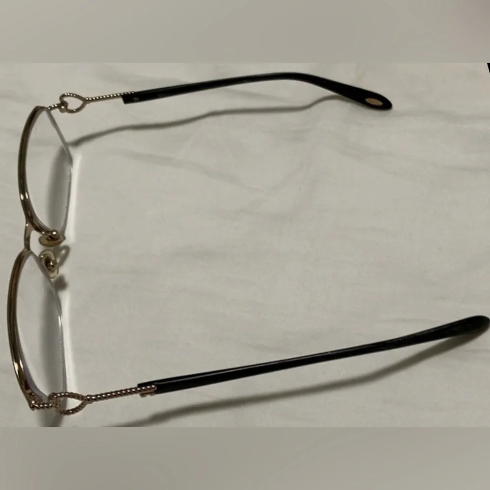 Tiffany & CO Metal Eyeglass Frames Heart & Twist shaped upper shank - Gold Color